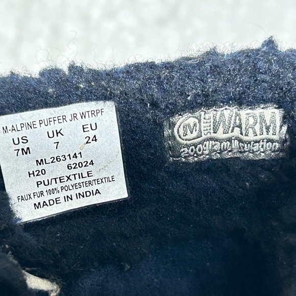 Merrell Alpine Puffer Baby Blue Waterproof 200g Insulated Snow Boots SZ US 7 - Picture 10 of 10